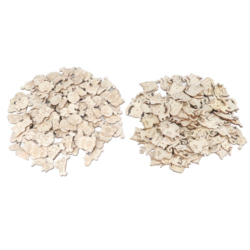 Cheotime 200pcs unvollendete hölzerne Ausschnitte Ornamente, Holz DIY Crafts Ausschnitte Tierdekorative Accessoires für Home Ornament DIY Craft Art Project Projection Cheotime 200pcs unvollendete hölzerne Ausschnitte Ornamente, Holz DIY Crafts Ausschnitte Tierdekorative Accessoires für Home Ornament DIY Craft Art Project Projection von CHEOTIME