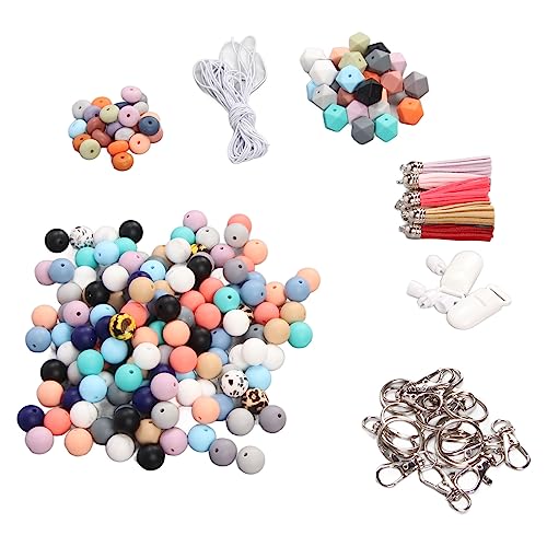 Cheotime 235pcs Silikonperlen, 15 mm DIY Bastelperle Set mit Verschlüssen Quasten Armband Halskette Schmuckversorgungen Schlüsselbund Kit Kit -Zubehör für DIY -Handwerke zu machen Cheotime 235pcs Silikonperlen, 15 mm DIY Bastelperle Set mit Verschlüssen Quasten Armband Halskette Schmuckversorgungen Schlüsselbund Kit Kit -Zubehör für DIY -Handwerke zu machen von CHEOTIME