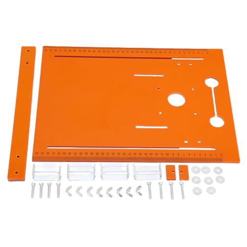 Cheotime Circular Saw Base Plate, 28x38 cm geschnittene kreisförmige Sägeführer mit klaren Skalierungsmarkierungen, PU Router Tischetischplatte, Bänke Router Flipplatte von CHEOTIME