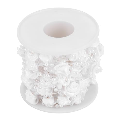 Cheotime Pearl Garland, 10 m dekorative Perlendrahtperlen rollen, Perlenschnur für Hochzeit, Party, Babyparty, Tischzentrum und DIY -Handwerk (Weiß) von CHEOTIME