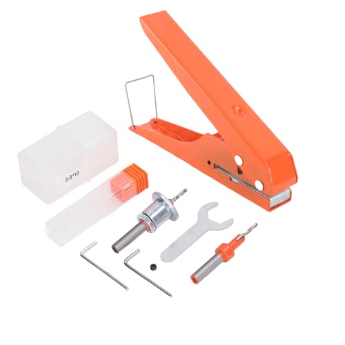 Cheotime Single Loch Punch, Heavy Duty Hole Puncher Handheld Edgess Banderbaumstanzzange für PVC -Karten 10 mm flach schräge Öffnung von CHEOTIME