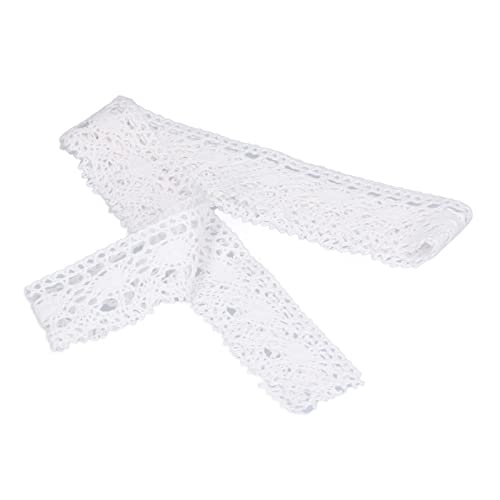 Cheotime weißes Spitzenband, 10 Yards Baumwollfaden dekorative Spitze 1,6 Zoll Breite Spitzenverkleidung für das Nähen von Handwerks Geschenkverpackung Hochzeitseinladungen DIY von CHEOTIME