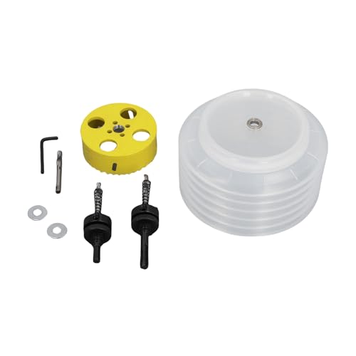 Lochsägen Kit 4-1/4 Bimetallic Cutter 6-1/4 Zoll Staubschale für eingebrauchtes Licht Installation Holz Metall PVC Plastik Gelb gelb von CHEOTIME