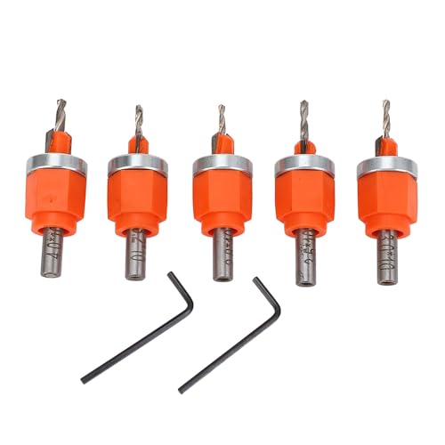 Tiefe mit niedriger Reibungstiefe einstellbare Carbid-Countersink-Bohrer, 5pcs 2,8-4,0 mm Holzbearbeitungsbohrer-Bohrer für Möbel, die Holzschnitzerei herstellen Tiefe mit niedriger Reibungstiefe einstellbare Carbid-Countersink-Bohrer, 5pcs 2,8-4,0 mm Holzbearbeitungsbohrer-Bohrer für Möbel, die Holzschnitzerei herstellen von CHEOTIME