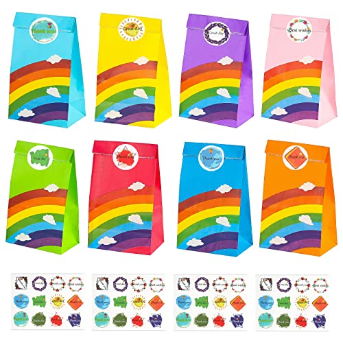 CHEPULA Papiertüten Kindergeburtstag, 40 Stück Klein Bunt Geschenktüten Mitgebsel Kinder mit Aufkleber, Regenbogen Papier Geburtstagstüten Geschenk Tüten für Geburtstag, Party, Geschenke, Feiern CHEPULA Papiertüten Kindergeburtstag, 40 Stück Klein Bunt Geschenktüten Mitgebsel Kinder mit Aufkleber, Regenbogen Papier Geburtstagstüten Geschenk Tüten für Geburtstag, Party, Geschenke, Feiern von CHEPULA