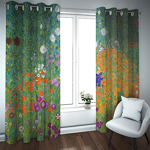 CHERHERART Gustav Klimt Kunst Verdunkelungsvorhänge & Vorhänge für das Wohnzimmer Zarte Blumenvorhänge für Schlafzimmerdekoration Künstler Fensterbehandlungen 1 Paar B132xH160 CHERHERART Gustav Klimt Kunst Verdunkelungsvorhänge & Vorhänge für das Wohnzimmer Zarte Blumenvorhänge für Schlafzimmerdekoration Künstler Fensterbehandlungen 1 Paar B132xH160 von CHERHERART