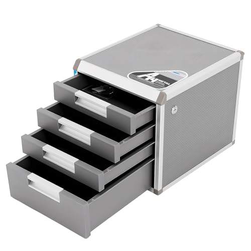 CHERIPOLI 4 Fächer Schubladenbox abschließbar, geschlossenen Schubladen, Dokumentenaufbewahrungsbox, für DIN A4/C4 inkl. CHERIPOLI 4 Fächer Schubladenbox abschließbar, geschlossenen Schubladen, Dokumentenaufbewahrungsbox, für DIN A4/C4 inkl. von CHERIPOLI