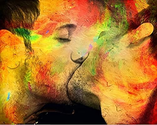CHEUALY Malen nach Zahlen für Erwachsene und Kinder Mann Gay Art Küssende Paare DIY Leinwand Ölgemälde Kits mit Pinsel-Set Acrylfarbe lustige Geschenke Home Schlafzimmer Dekor 50x60cm CHEUALY Malen nach Zahlen für Erwachsene und Kinder Mann Gay Art Küssende Paare DIY Leinwand Ölgemälde Kits mit Pinsel-Set Acrylfarbe lustige Geschenke Home Schlafzimmer Dekor 50x60cm von CHEUALY