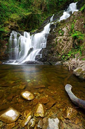 CHEUALY Wasserfall Killarney Nationalpark Irland DIY 5D Diamant Malen nach Zahlen Einzigartige Kits Heimwanddekoration Kristall Strass Wanddekoration Kreuzstich 30x40CM von CHEUALY