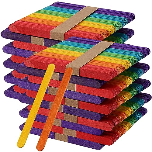 CHEUKYIU 1000 Stück Bunte Holzstäbchen, 114x10mm Bunt Eisstiel Holzspatel Eisstäbchen Eisstiele Holz zum Basteln Umrühren Holzstiele Eisstäbchen Holzstäbchen für Craft Homemade DIY Modellbau Design CHEUKYIU 1000 Stück Bunte Holzstäbchen, 114x10mm Bunt Eisstiel Holzspatel Eisstäbchen Eisstiele Holz zum Basteln Umrühren Holzstiele Eisstäbchen Holzstäbchen für Craft Homemade DIY Modellbau Design von CHEUKYIU
