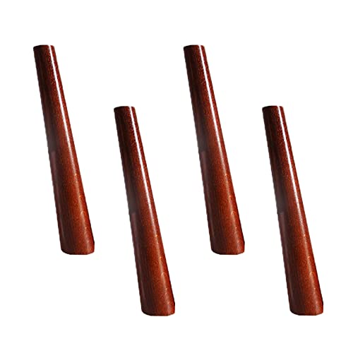 CHEWYNP Möbelbeine aus Holz, schräger Kegel, Möbelfüße, Möbelstützbeine, Ersatzfüße, Schrankbeine, Sofabeine, Bett, Esszimmerfüße, Mahagoni-Farbe, 4 Stück (15 cm) von CHEWYNP