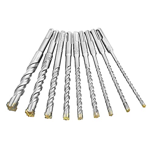 9 tlg. Steinbohrer Set Sds Plus Quick Bohrer Hammerbohrer Betonbohrer, Vierschneidig mit Doppelwendel, z.B. für Beton, Naturstein usw. Größe: 5 6 6 8 8 10 12 14 16 x 160mm 9 tlg. Steinbohrer Set Sds Plus Quick Bohrer Hammerbohrer Betonbohrer, Vierschneidig mit Doppelwendel, z.B. für Beton, Naturstein usw. Größe: 5 6 6 8 8 10 12 14 16 x 160mm von CHEYLIZI