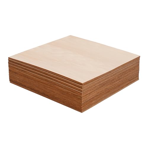 30 Stück Sperrholz Linde Blatt 3mm Bastelholz Holzplatte(30 * 30cm) Holzplatt für DIY Holzarbeiten Laserbearbeitung, Brandmalerei, Modellbau, Geschenke, Deko, Gemälde, Industriequalität Holz von CHFUNE
