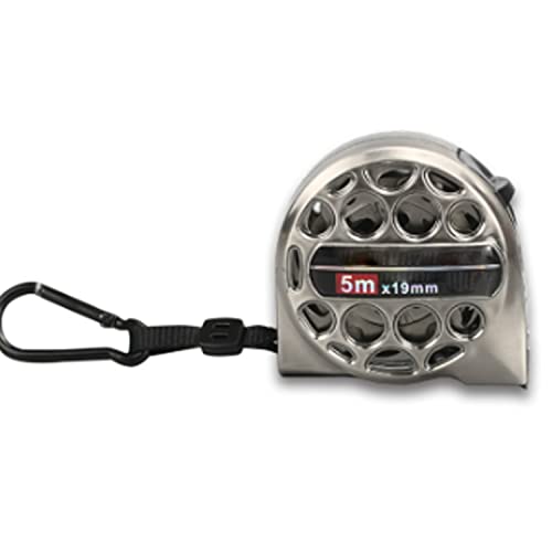 CHFYIJYHM Automatisches einziehbares Maßband, Edelstahl-Maßband, hohlgeschnitztes Design, Industriequalität, wasserdicht, rostfrei und korrosionsbeständig, 3 m–7,5 m optional(Gris,16mm*3m) von CHFYIJYHM