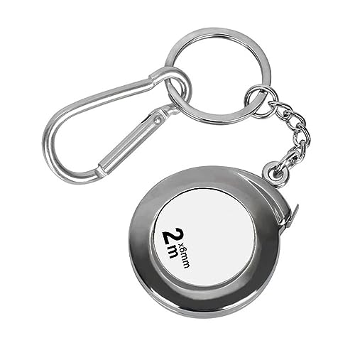 CHFYIJYHM Maßband, 2 m, Schlüsselanhänger, Maßband, Messwerkzeug, Verlängerungsskala(Silver) von CHFYIJYHM