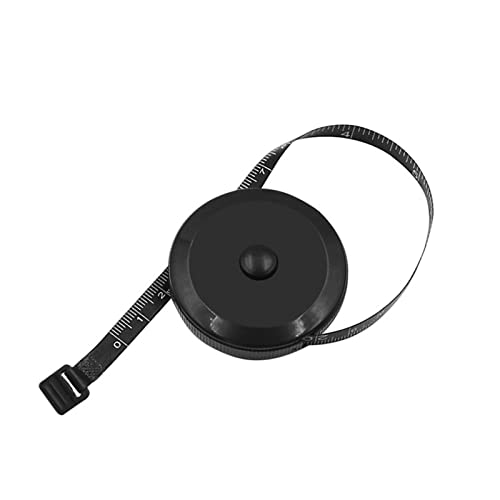 CHFYIJYHM Maßband, Körpermesslineal, Nähen, Maßband, doppelseitig, einziehbares Nähmaßband, weiches zweifarbiges Nähen(Black) von CHFYIJYHM
