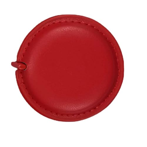 CHFYIJYHM Maßband, einziehbares weiches Maßband, Lederetui, Tasche, Doppelskala, flexibles Messlineal for Stoff, Körpertaille(Rojo) von CHFYIJYHM
