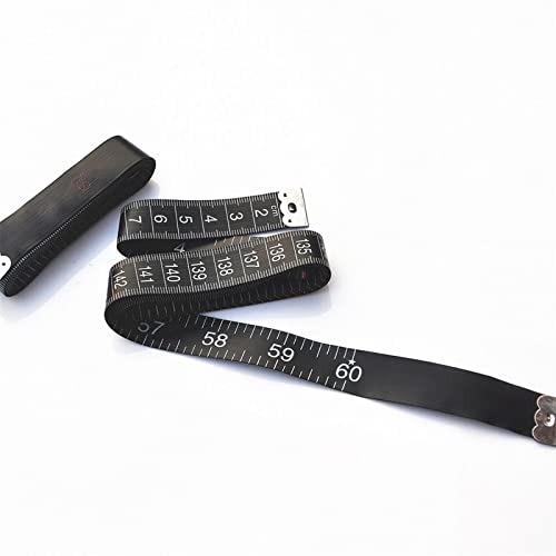 CHFYIJYHM Maßband Schwarz Tragbare Bandgröße Körpermessung Lineal Maßgeschneidertes Nähen Mini Weiches flaches Lineal Zentimeter Maßband von CHFYIJYHM