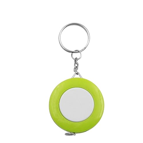 CHFYIJYHM Nähbandmaß, hochpräzises Stahlband, 1,5 Meter/60 Zoll, bonbonfarbenes Schlüsselanhänger-Maßband, tragbares Mini-Ziehmaß, Messwerkzeuge(Green) von CHFYIJYHM