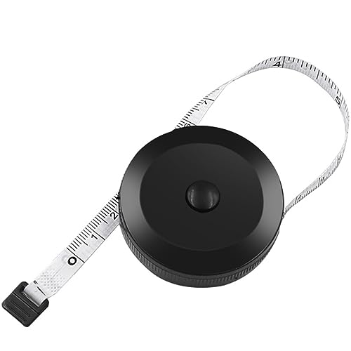 CHFYIJYHM Nähbandmaß, hochpräzises Stahlband, 1,5 m, 60 Zoll, schwarz, doppelseitiges Maßband, automatisch einziehbares Werkzeug, elastisches Nähmaßband(Black and White) von CHFYIJYHM