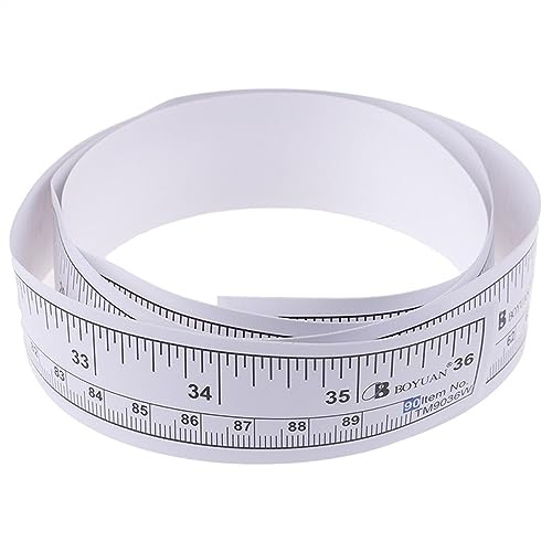 CHFYIJYHM Nähbandmaß Hochpräzises Stahlband 1 Stück 90/151 cm selbstklebendes Maßband Vinyl-Lineal for Nähmaschinensticke(90cm.) von CHFYIJYHM