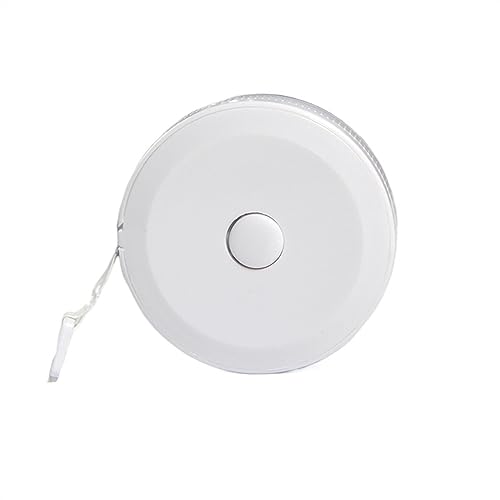 CHFYIJYHM Nähen Maßband Hochpräzises Stahlband 1,5M/2M Maßband Einziehbares Körpermaßband Messlineal Doppelseitiges metrisches Meterlineal Messen(Bianco,1.5M 60Inch) von CHFYIJYHM