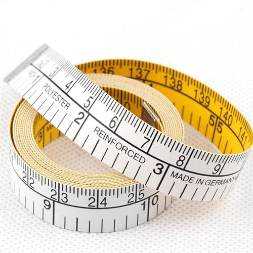 CHFYIJYHM Nähmaßband, hochpräzises Stahlband, 1,5 m, Doppelskalenlineal, weiches Maßband, flexible Lineale, Körpernähen, Schneider, Stofflineal, Nähzubehör von CHFYIJYHM
