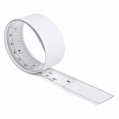 CHFYIJYHM Nähmaßband, hochpräzises Stahlband, selbstklebendes Maßband, silberne Lineale for Nähmaschinenaufkleber(0.9m) von CHFYIJYHM