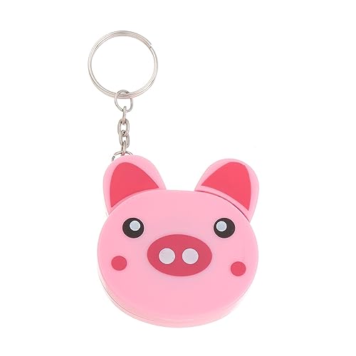 CHFYIJYHM Nähmaßband, hochpräzises Stahlbandmaß, Maßband for den Körper, einziehbares Messwerkzeug in niedlicher Cartoon-Form for Nähen von Schneiderstoffen(Pink Piggy2) von CHFYIJYHM