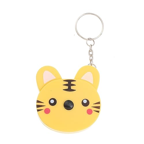 CHFYIJYHM Nähmaßband, hochpräzises Stahlbandmaß, Maßband for den Körper, einziehbares Messwerkzeug in niedlicher Cartoon-Form for Nähen von Schneiderstoffen(Yellow Tiger2) von CHFYIJYHM