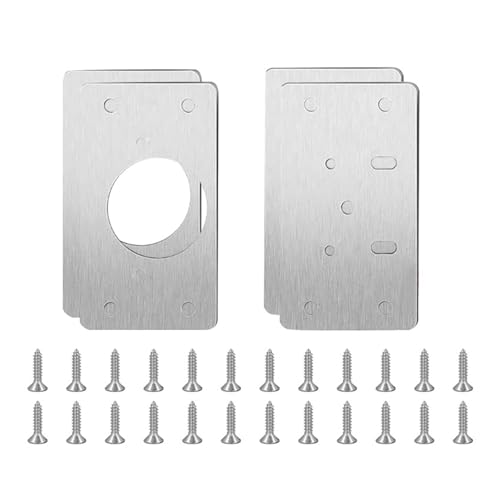 1/5 Paar Reparaturplatten for Schrankscharniere, Edelstahl, for Küchenschränke, Scharniere for Türen, Schrankscharniere, Reparaturplatten for Möbelscharniere (2 Stück - (1 Paar))(4pcs-(2pairs)) von CHGAUOPN