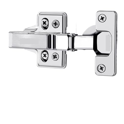 Hydraulische Scharniere aus Edelstahl, Dämpferpuffer, sanftes Schließen, for Zuhause, Küchenschrank, Schranktür, Möbelbeschläge (schwarz eingebettet)(Black-half Overlay) von CHGAUOPN