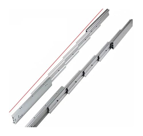 Teleskopschiene for Aluminiumtische, platzsparend, verdecktes Scharnier for Klapptischführungsschienen, flach schiebbare Möbelbeschläge (offen 1450 mm)(Open 1450mm) von CHGAUOPN