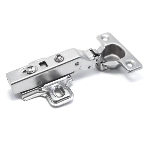 Verdecktes rahmenloses Scharnier for Badezimmer in Schränken, sanft schließende Türdämpfung, Puffermöbel, kleine Schrankscharniere, verstellbar (einbetten)(Half Overlay) von CHGAUOPN