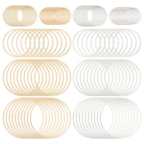 CHGCRAFT 100 Stück 2 Farben Offene Lünette Charme Messing Hollow Frame Anhänger Runde Verknüpfung Ringe Kreis Charms für Harz Schmuck machen DIY Ohrring Schlüsselanhänger Halskette Kit CHGCRAFT 100 Stück 2 Farben Offene Lünette Charme Messing Hollow Frame Anhänger Runde Verknüpfung Ringe Kreis Charms für Harz Schmuck machen DIY Ohrring Schlüsselanhänger Halskette Kit von CHGCRAFT