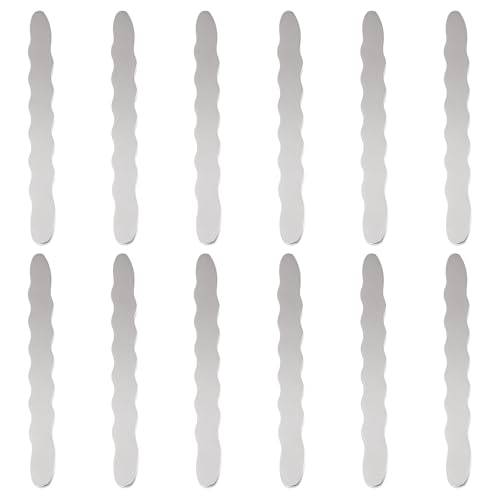 CHGCRAFT 12 Stück Flache Ringrohlinge Aus Titanstahl, 5.5 mm Breit, Ringrohling, Metallstanzrohlinge, Verstellbarer Ring Mit Rohlingen, Fingerring-Befund Für Die Herstellung von DIY-Ringen Und Schmuck von CHGCRAFT