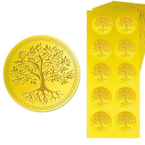 CHGCRAFT 150 Stück Baum des Lebens Goldfolie Umschlag Siegel Aufkleber Gold geprägte Aufkleber Selbstklebende Versiegelung Aufkleber Medaille Dekoration Aufkleber Zertifizierung Abschluss Firmennotar CHGCRAFT 150 Stück Baum des Lebens Goldfolie Umschlag Siegel Aufkleber Gold geprägte Aufkleber Selbstklebende Versiegelung Aufkleber Medaille Dekoration Aufkleber Zertifizierung Abschluss Firmennotar von CHGCRAFT