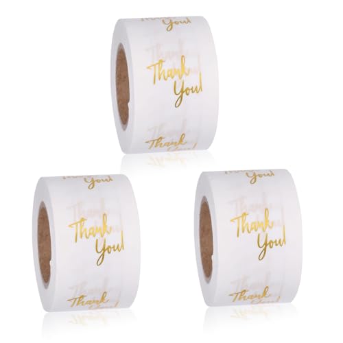 CHGCRAFT 1500 Stück Thank You Aufkleber PVC Umschlagaufkleber Selbstklebend Umschlagverschlussetiketten für kleine Unternehmen zum Verpacken von Hochzeitsgeschenken Dessert Snack Tüten, 1 Zoll CHGCRAFT 1500 Stück Thank You Aufkleber PVC Umschlagaufkleber Selbstklebend Umschlagverschlussetiketten für kleine Unternehmen zum Verpacken von Hochzeitsgeschenken Dessert Snack Tüten, 1 Zoll von CHGCRAFT