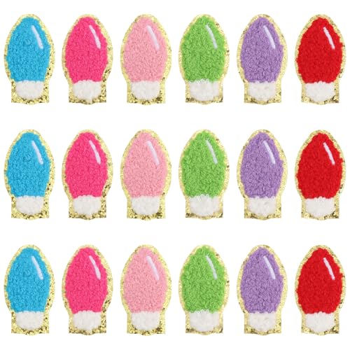 CHGCRAFT 18 Stück 6 Farben Weihnachtsglühbirne Nähflicken Glühbirne Applikationen Nähen Patch für Kleidung Jacken Taschen Hut bestickt Nähen auf Stoff Patches für DIY Dekoration CHGCRAFT 18 Stück 6 Farben Weihnachtsglühbirne Nähflicken Glühbirne Applikationen Nähen Patch für Kleidung Jacken Taschen Hut bestickt Nähen auf Stoff Patches für DIY Dekoration von CHGCRAFT