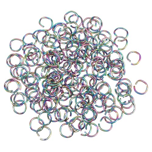 CHGCRAFT 200 Stück 6mm Edelstahl Sprungringe Regenbogen Farbe offen Sprung Ringe 304 Plating Sprung Ringe für Halskette Armband Ohrringe machen, 20 Gauge CHGCRAFT 200 Stück 6mm Edelstahl Sprungringe Regenbogen Farbe offen Sprung Ringe 304 Plating Sprung Ringe für Halskette Armband Ohrringe machen, 20 Gauge von CHGCRAFT