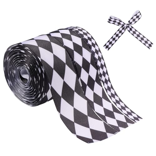 CHGCRAFT 3 Rollen 3 Größe 15 Yards Kariertes Farbband Schwarzes und Weißes Karoband für Blumenarrangements Bastelbedarf, Etwa 3/8 Zoll 7/8 Zoll 1-1/2 Zoll Breit CHGCRAFT 3 Rollen 3 Größe 15 Yards Kariertes Farbband Schwarzes und Weißes Karoband für Blumenarrangements Bastelbedarf, Etwa 3/8 Zoll 7/8 Zoll 1-1/2 Zoll Breit von CHGCRAFT