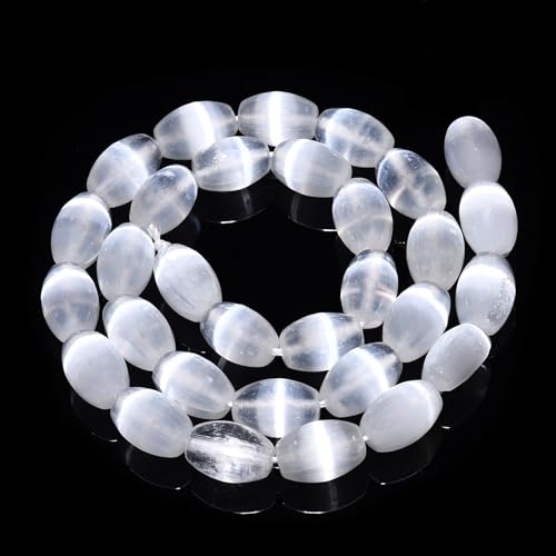 CHGCRAFT 32 Stück Natürliche Selenit Perlen Selenit Gips Stein Perle Reis geformt lose Perlen für Armband Halskette Ohrringe machen Schmuck handgefertigt DIY 1 Strang CHGCRAFT 32 Stück Natürliche Selenit Perlen Selenit Gips Stein Perle Reis geformt lose Perlen für Armband Halskette Ohrringe machen Schmuck handgefertigt DIY 1 Strang von CHGCRAFT