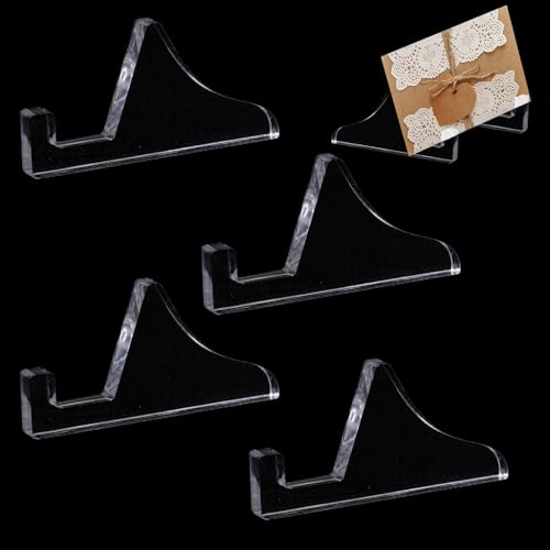 CHGCRAFT 4 Stück Acryl Stand Basis für Fotorahmen Kartenhalter Display Stand Acryl steht Display für Bild Karte Hochzeiten Home Dekoration Geburtstage Tische, klar, 3.15x1.57x0.16 Zoll CHGCRAFT 4 Stück Acryl Stand Basis für Fotorahmen Kartenhalter Display Stand Acryl steht Display für Bild Karte Hochzeiten Home Dekoration Geburtstage Tische, klar, 3.15x1.57x0.16 Zoll von CHGCRAFT