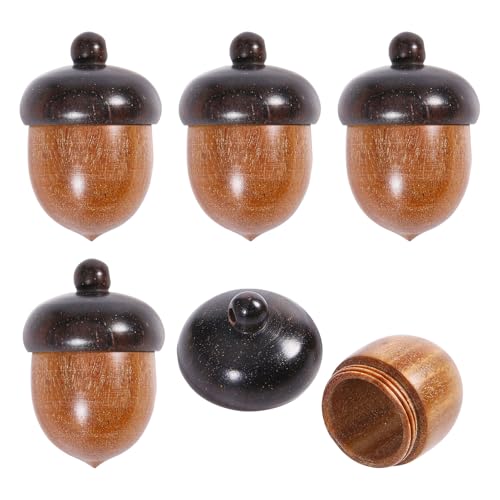 CHGCRAFT 5 Stück Holz Eichel Box Schmuckanhänger Peru Herbst Eichel Charm Mit Schraubverschluss Geheimkanister Anhänger Für DIY Geschenk Schmuckherstellung Auto Anhänger Dekorationen CHGCRAFT 5 Stück Holz Eichel Box Schmuckanhänger Peru Herbst Eichel Charm Mit Schraubverschluss Geheimkanister Anhänger Für DIY Geschenk Schmuckherstellung Auto Anhänger Dekorationen von CHGCRAFT