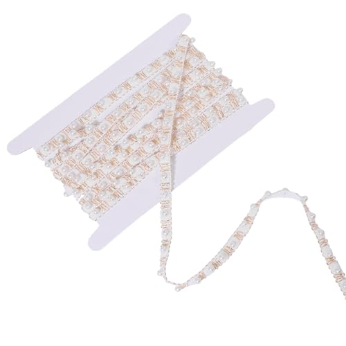 CHGCRAFT 5 Yards 12.5mm Spitzenband mit Perlen Perlen dekorative Perlenband dekorative Seite für die Braut Hochzeit Kleidung für die Party und andere formelle Anlässe CHGCRAFT 5 Yards 12.5mm Spitzenband mit Perlen Perlen dekorative Perlenband dekorative Seite für die Braut Hochzeit Kleidung für die Party und andere formelle Anlässe von CHGCRAFT