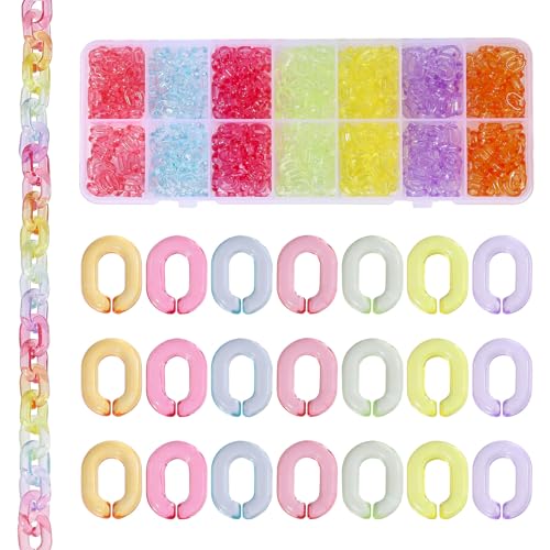 CHGCRAFT 560 StückUndurchsichtige Acryl Verbindungsringe Schnellverbindungsstücke Für Die Herstellung von Schmuckketten Ovaler Verbindungsring Für Ohrringe Schmuck Brillenketten DIY Bastelarbeiten CHGCRAFT 560 StückUndurchsichtige Acryl Verbindungsringe Schnellverbindungsstücke Für Die Herstellung von Schmuckketten Ovaler Verbindungsring Für Ohrringe Schmuck Brillenketten DIY Bastelarbeiten von CHGCRAFT