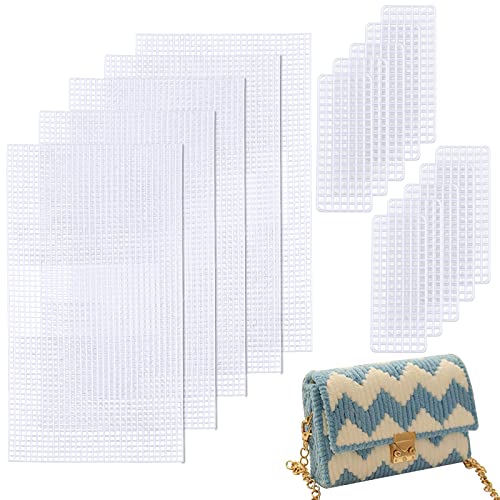 CHGCRAFT 5Set Mesh Canvas Kit Blank Rug Hooking Mesh Plastik Gittergewebe Segeltuch Blätter für Stickerei Acrylgarn Basteln, Stricken und Häkeln Projekte Tasche Machen Weiß Größe: 20x15cm CHGCRAFT 5Set Mesh Canvas Kit Blank Rug Hooking Mesh Plastik Gittergewebe Segeltuch Blätter für Stickerei Acrylgarn Basteln, Stricken und Häkeln Projekte Tasche Machen Weiß Größe: 20x15cm von CHGCRAFT