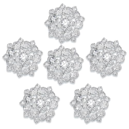 CHGCRAFT 6 Stück Strass-Ösenknöpfe Zum Aufnähen Strassknöpfe Blumen-Kristallknöpfe Verzierungen Für Die Schmuckherstellung Kleidung Ohrringe Hochzeitsdekoration Weiß CHGCRAFT 6 Stück Strass-Ösenknöpfe Zum Aufnähen Strassknöpfe Blumen-Kristallknöpfe Verzierungen Für Die Schmuckherstellung Kleidung Ohrringe Hochzeitsdekoration Weiß von CHGCRAFT