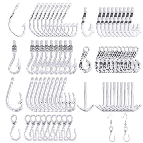 CHGCRAFT 70 Stück 7 Stile Ankerhaken Anhänger Fischhaken Charms Legierung Charms für DIY Schlüsselanhänger Halskette Ohrringe Armband Schmuckherstellung CHGCRAFT 70 Stück 7 Stile Ankerhaken Anhänger Fischhaken Charms Legierung Charms für DIY Schlüsselanhänger Halskette Ohrringe Armband Schmuckherstellung von CHGCRAFT