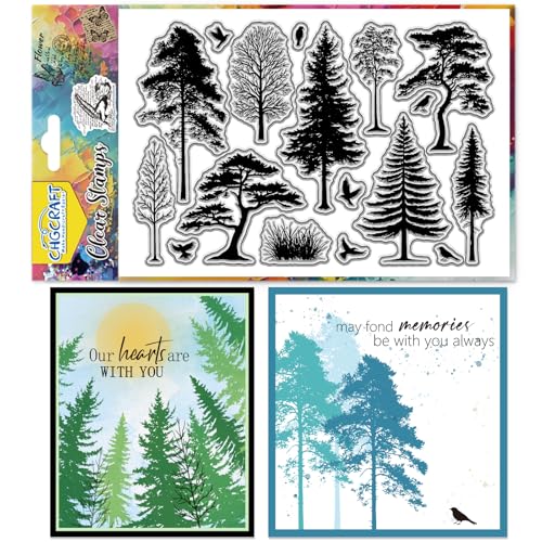 CHGCRAFT Baum Vogel Silhouette Clear Stempel Silikon Clear Stamps Transparent Handwerk Stempel für DIY Scrapbooking Fotoalbum dekorative Karten machen, Baum, 6,3x4,3 Zoll CHGCRAFT Baum Vogel Silhouette Clear Stempel Silikon Clear Stamps Transparent Handwerk Stempel für DIY Scrapbooking Fotoalbum dekorative Karten machen, Baum, 6,3x4,3 Zoll von CHGCRAFT